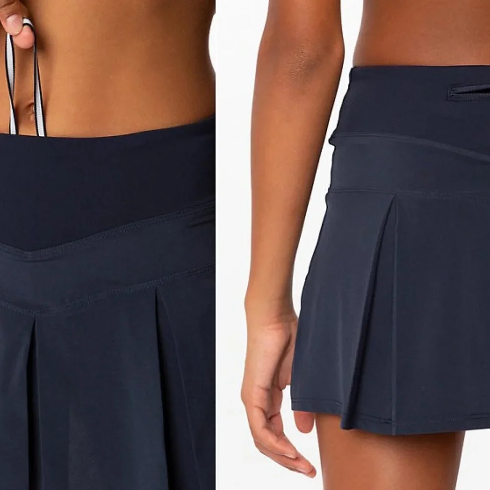 Ivivva Girl by Lululemon 🍋Fast Drill Skirt black skort shorts under size 12 - Picture 2 of 6